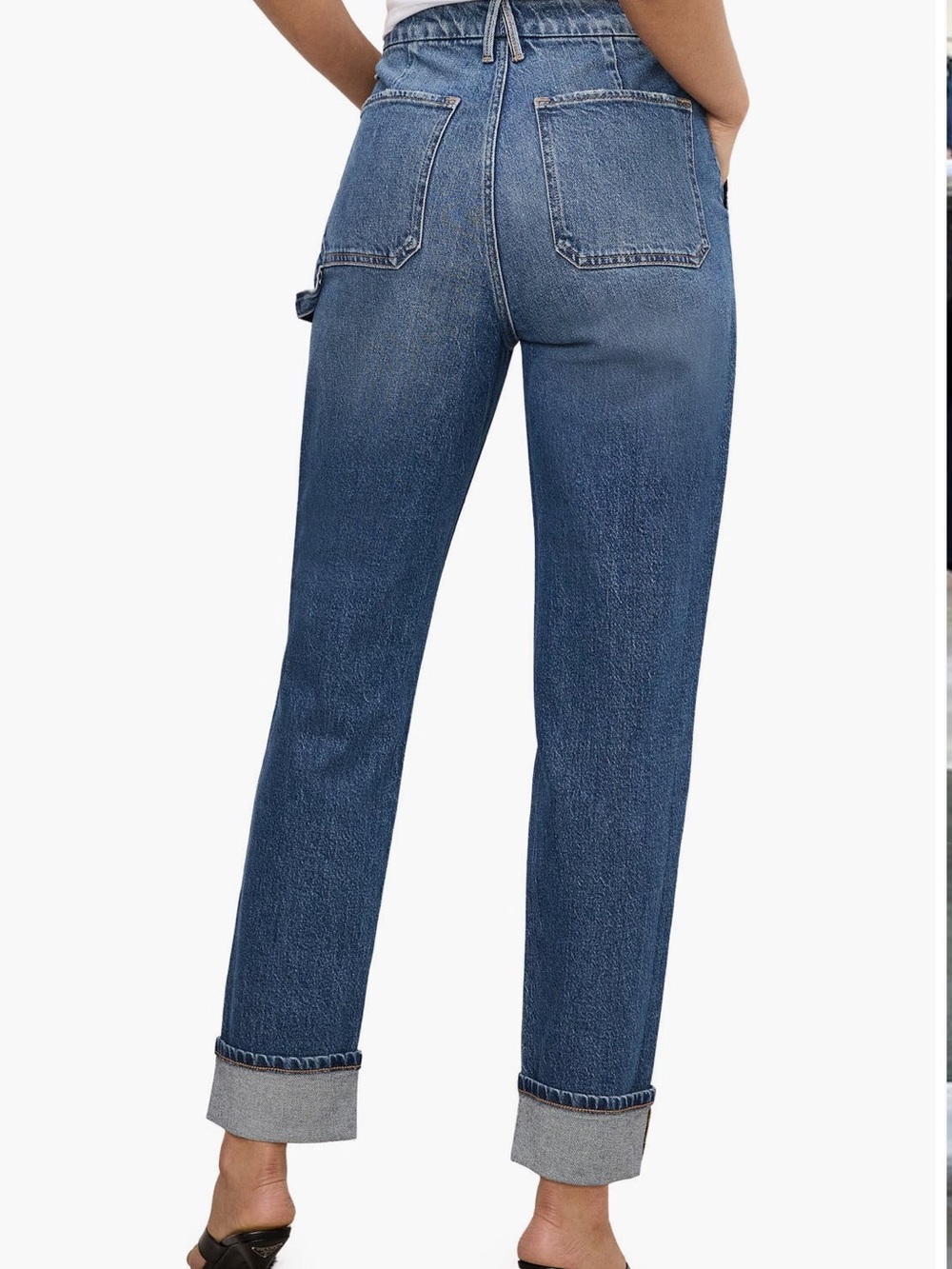 Good American High Waist Straight Leg Boyfriend Jeans - Picture 3 of 6